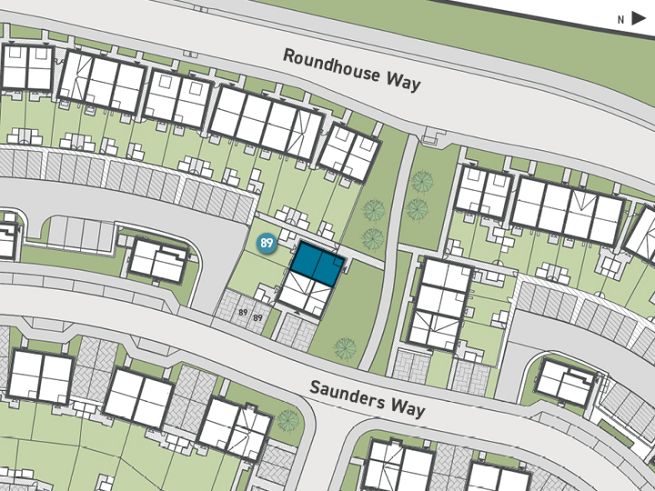 Site plan 3 bedroom house - artist's impression subject to change